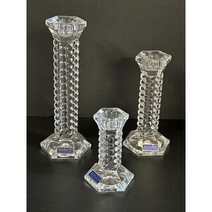 Marquis WATERFORD Monaco Twisted Stem Candlestick Holders Set of 3